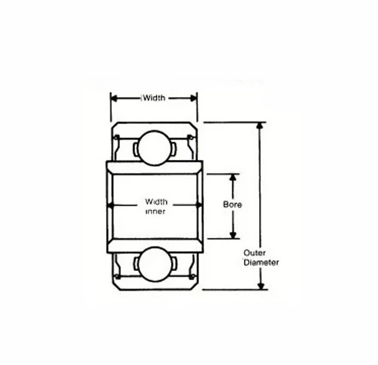 SRW168TT Extended Inner Ring Bearing 1/4" x 3/8"