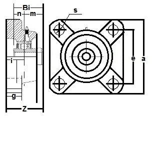 SSUCF-202-15mm Stainless Steel Flange 4-Bolt 15mm Bore Mounted Bearing