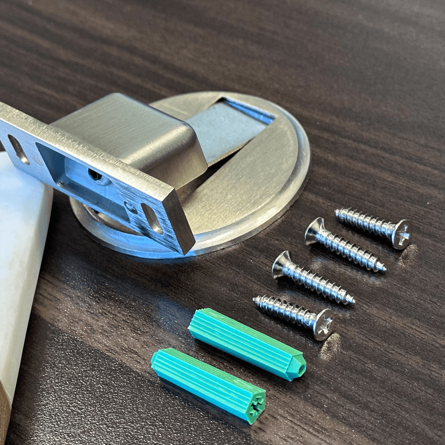 Stainless Steel Magnetic Door Stop - Catch Metal Holder Stopper Matte Brushed