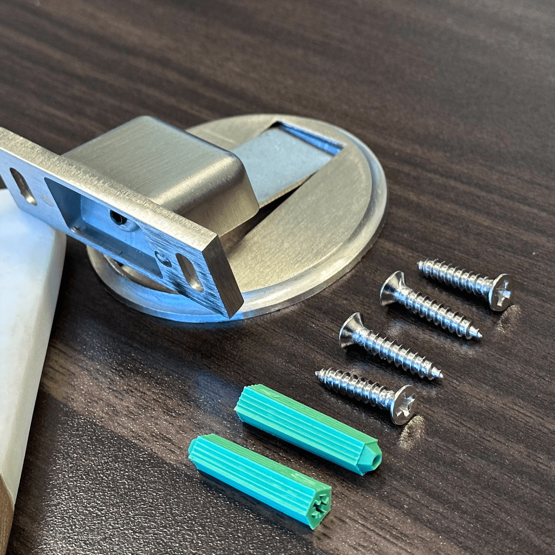 Stainless Steel Magnetic Door Stop - Catch Metal Holder Stopper Matte Brushed