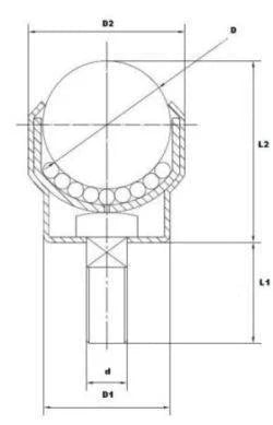 10-Pack M8x1.25 Stud Ball Transfer Unit Bolt