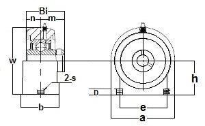 SUCPAS207-23-PBT Thermoplastic Stainless Steel Tapped Base 1 3/8 Mounted Bearing