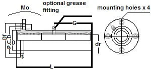 TRF20GUUE NB 20mm Slide Bush Bushings Miniature Motion Linear Bearing
