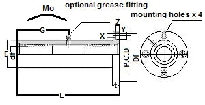 TRFC6UU NB 6mm Slide Bush Bushings Miniature Motion Linear Bearing