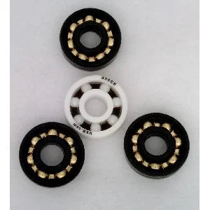 Tri Fidget Spinner Bearing Kit : Full Ceramic ZrO2 Center Bearing : 3 Outer Bronze Bearing
