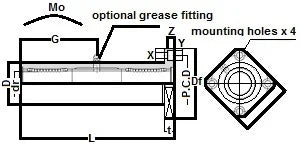 TRK20UU NB 20mm Slide Bush Bushings Miniature Motion Linear Bearing