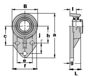 UCFB205 Bearing 25mm Three bolt Flanged Mounted Bearing