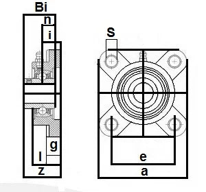 UCFPL208 40mm Thermoplastic Flange Four Bolt Mounted Bearing