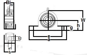 UCPPL206 30mm Thermoplastic Pillow Block Mounted Bearing