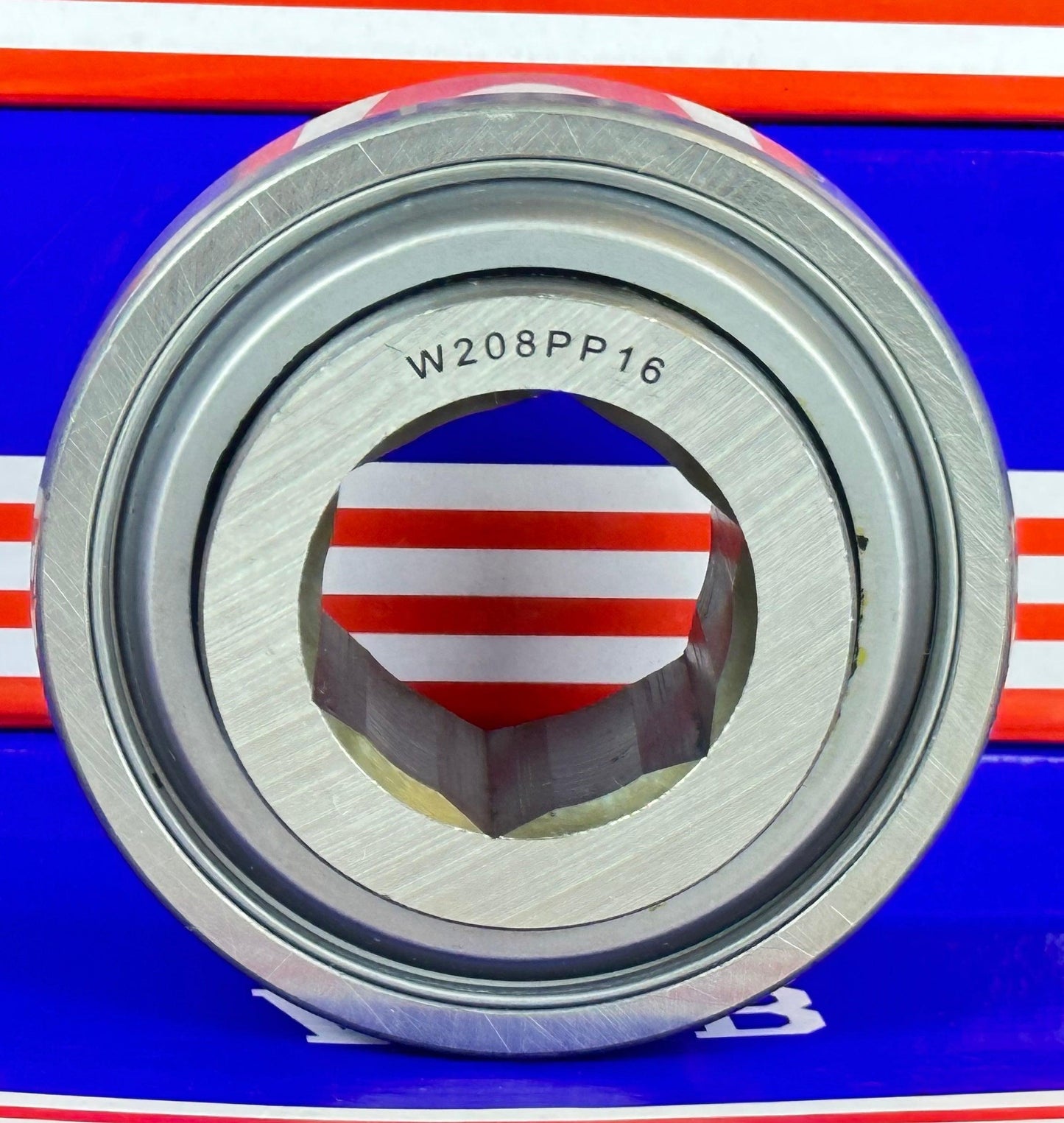 W208PP16 Agriculture Heavy Duty Disc Harrow Bearing, 1-1/4" hex Bore, Non-Relubricable, Two Triple Lip Seals