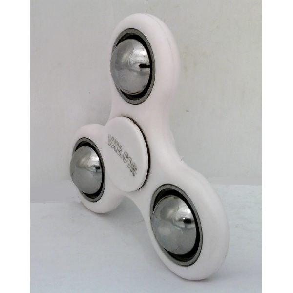 white Heavy Fidget Hand Spinner Toy - Center Stainless Steel Bearing & Outer Counterweight 42Q