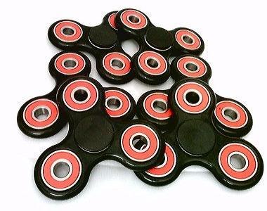 10-Pack Fidget Hand Spinner Toys - Quality Center Ceramic Bearing, 3 Red Bearings 42Q