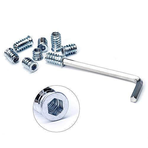 Wood Threaded Insert 1/4-20 x 10mm 15mm 20mm Length Screw Nut for Wood Furniture 60 Pieces
