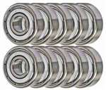 10 Bearing 2x5.5 Shielded 2x5.5x2 Miniature Ball Bearings