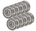 10 Bearing 2x7x3 Stainless Steel Shielded Miniature Ball