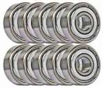 10 Bearing 3x9 Shielded 3x9x4 Miniature Ball Bearings