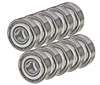 10 Bearing 4x8 Shielded 4x8x3 Miniature Ball Bearings