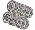 10 Bearing 8x14 Shielded 8x14x4 Miniature Ball Bearings