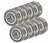 10 R144ZZ Shielded Bearing 1/8"x1/4"x7/64" inch Miniature 