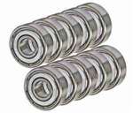 10 R144ZZ Shielded Bearing 1/8"x1/4"x7/64" inch Miniature 