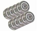 10 Bearing Shielded R156ZZ 3/16"x5/16"x1/8" inch Miniature 