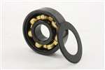 16 inline Skate Sealed Bearing Bronze Cage Black Ball